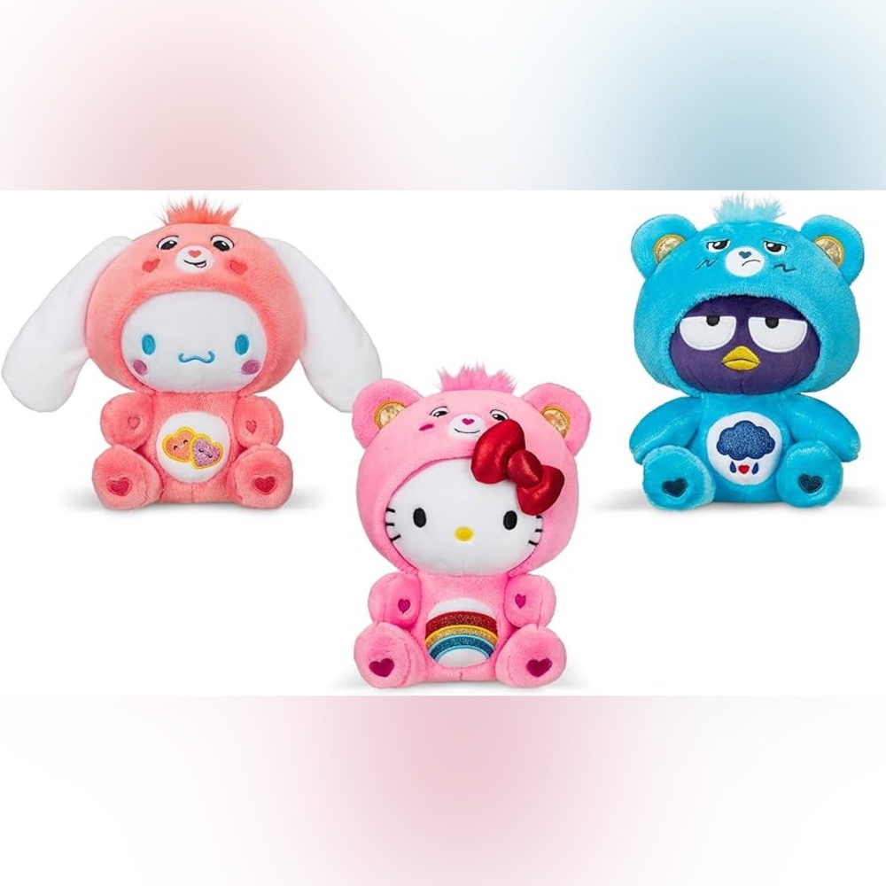 Hello Kitty and Friends x Care Bears Set of 3 (Includes Cinnamoroll Tag Mistake)